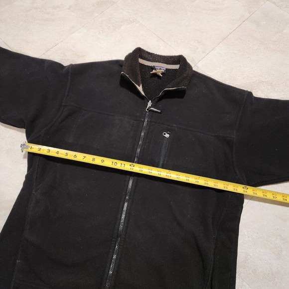 Patagonia Mens XL Synchilla Corded Jacket Black Fleece Zip Sweater Sweatshirt - Picture 9 of 12